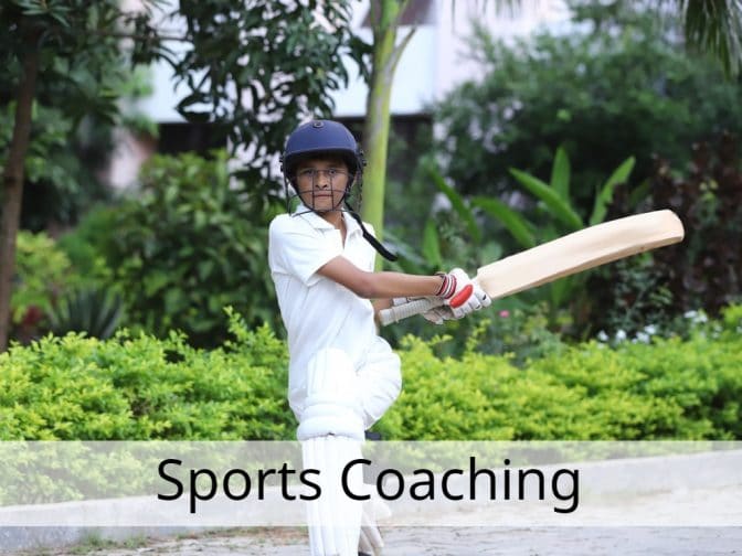 Sports coaching cricket, tennis, badminton, skating, swimming