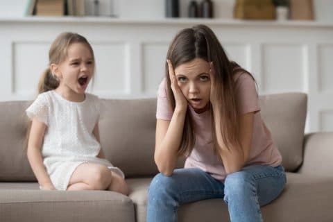 deal with child throwing tantrums