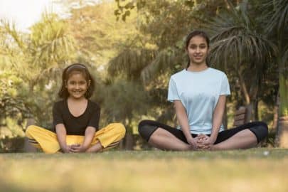 Kids teens exercises yoga gym